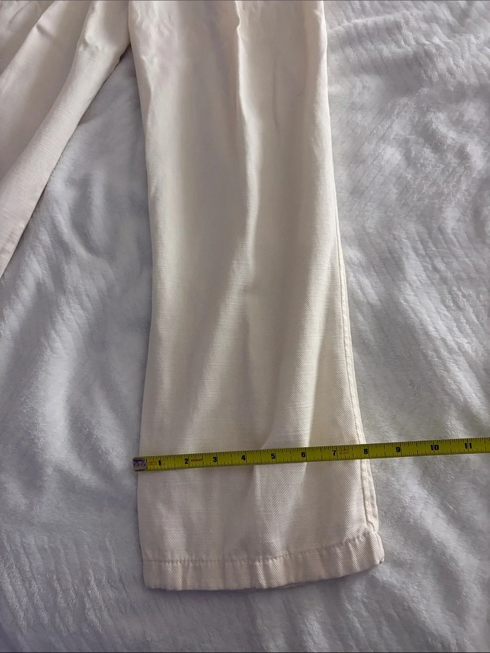 Zara Off-White Wide-Leg Elastic-Waist Trousers